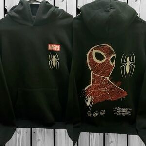 Marvel Spider-Man Men’s Black Graphic Hoodie L